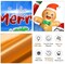 Outdoor Inflatable Decorations with LED Lights, 7FT Long Merry Christmas Banner, Funny Penguins Snowman Inflatable Gingerbread Man Blow Up Santa Claus with Gift Box Yard Christmas Holiday Decorations